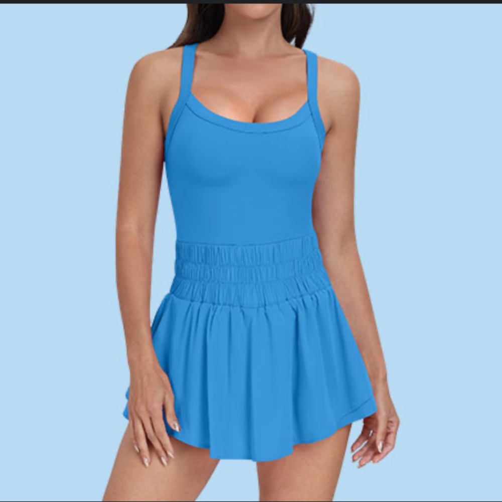 NWT!! Raxnode (Amazon brand) One Piece Athletic Style Romper in Bright Blue